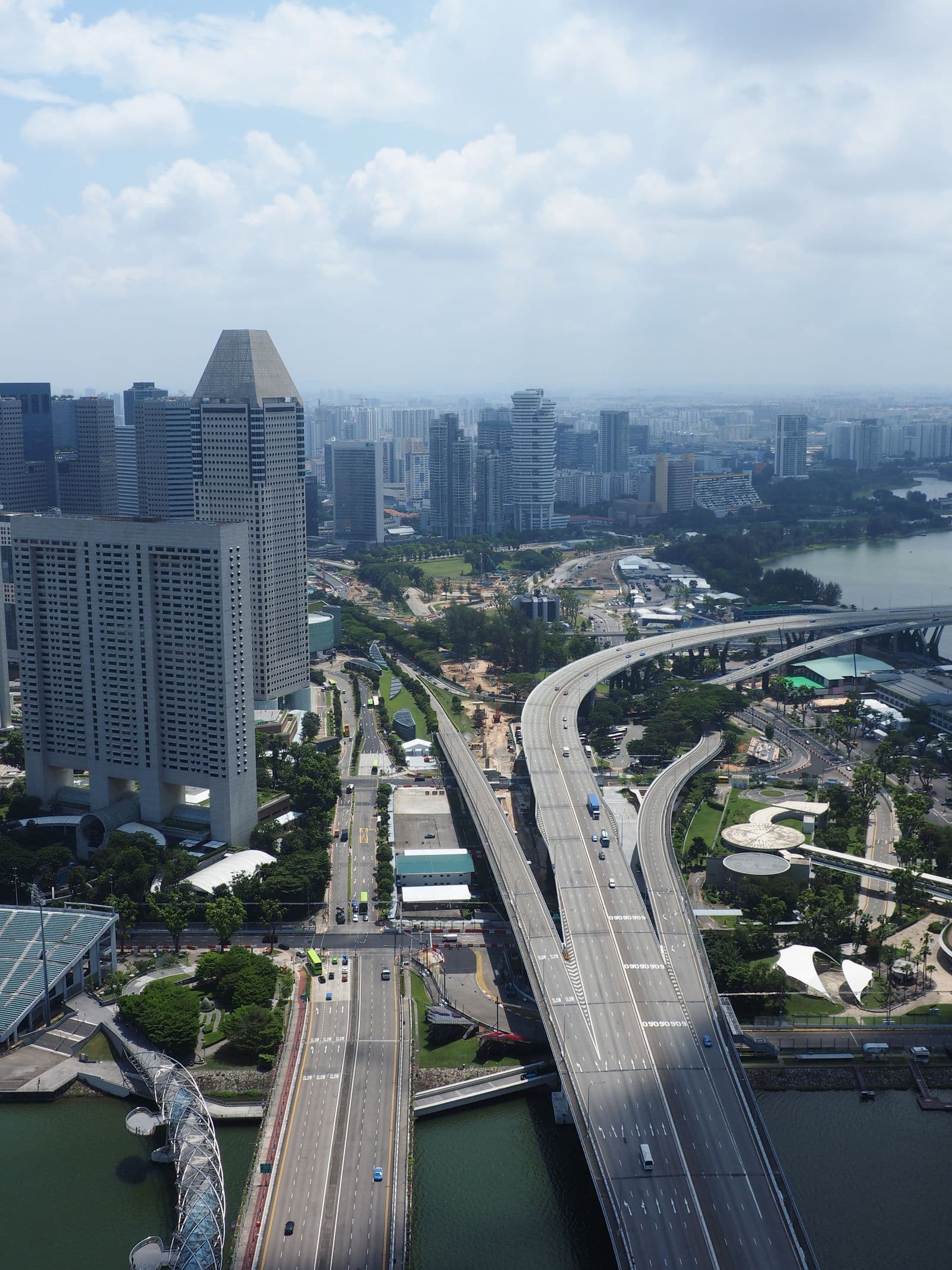 Aerial view of the Singapore skyline